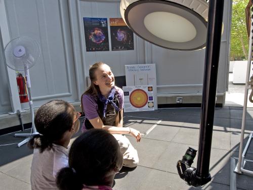 Visitors in the Public Observatory