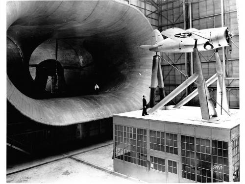 aircraft in wind tunnel