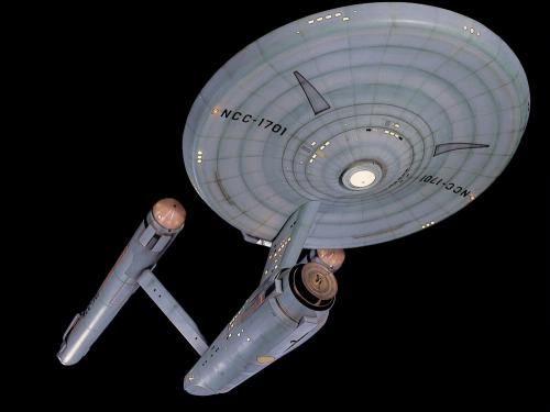 A studio model of the Enterprise.