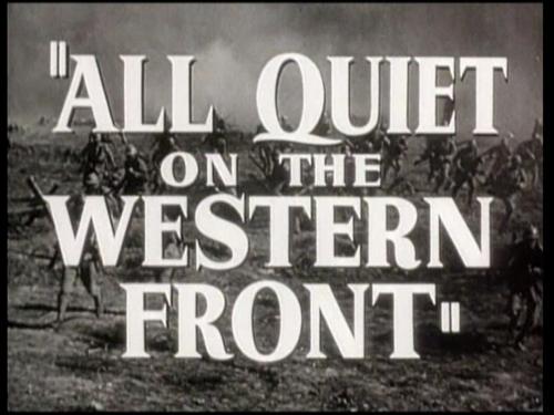 A film still of the opening of "All Quiet on the Western Front"