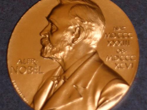 Replica of John Mather's Nobel Prize for Physics