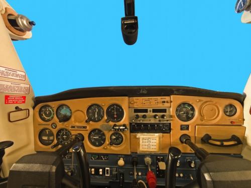 Panoramic photograph of Cessna 152 Aerobat cockpit