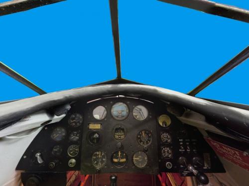 Panoramic photograph of a Lockheed Sirius cockpit