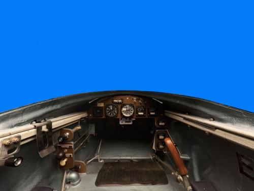 Panoramic photograph of the Rutan Quickie cockpit