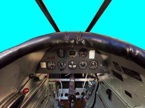 Panoramic photograph from the rear seat of the Ryan PT-22A Recruit 