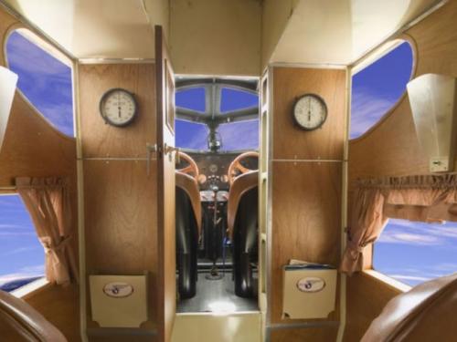 Panoramic photograph of Ford 5-AT Tri-Motor rear cabin