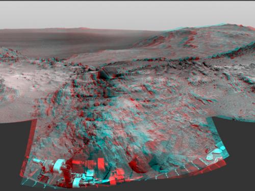 3D Anaglyph of Marathon Valley on Mars