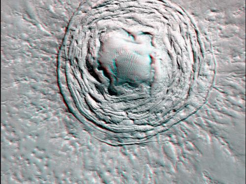 3-D Anaglyph of Mystery Pit