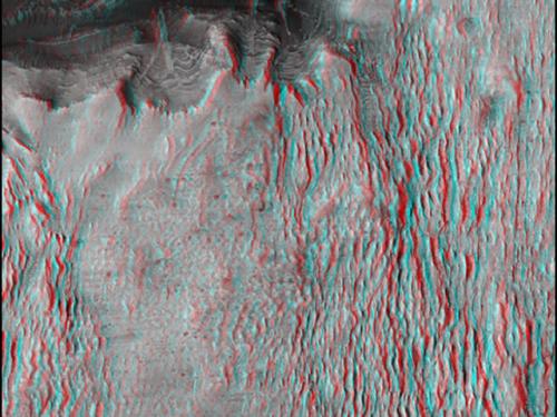 3-D Anaglyph of Grand Canyon of Gale Crater