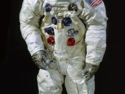 Front view of Aldrin Apollo 11 Spacesuit