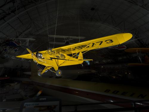 Piper J-3 Cub is made up of a Fuselage and steel tube with a fabric cover.