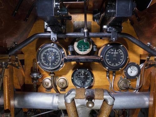 Wooden Sopwith F.1 Camel Instrument Panel with gauges and metal frame