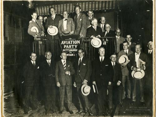 A photo of a group of prominent Pittsburgh businessmen, 1928.