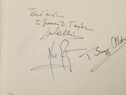 Close up of signatures. 