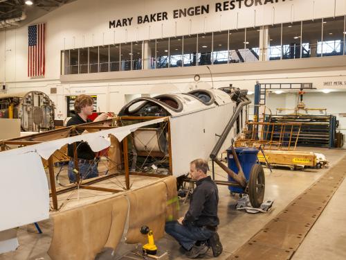 Museum specialists work on restoration of Lincoln-Standard