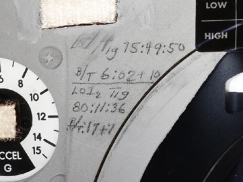 Markings on Apollo 11 capsule