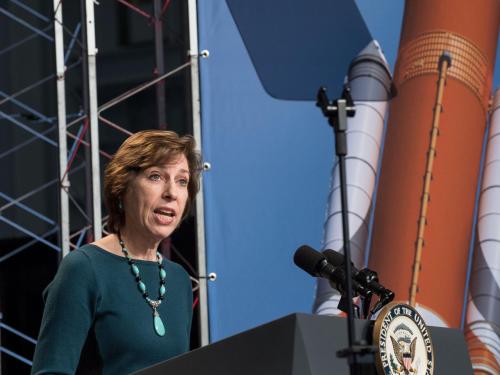 Dr. Ellen Ochoa, Director of the Johnson Space Center, 2017. 