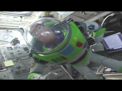 A video of a Stem in 30 host speaking about a Buzz Lightyear figure that travelled to the International Space Station.