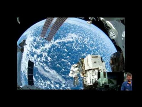 An interview with an astronaut who traveled to the International Space Station and posted many images of the Earth to Twitter.