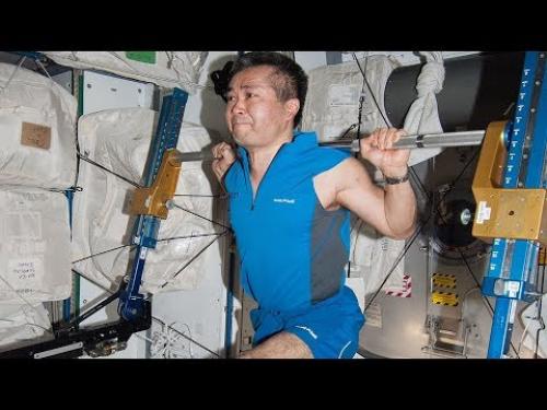 stronaut Randy Bresnik explains the importance of exercising in space, followed by a science activity.