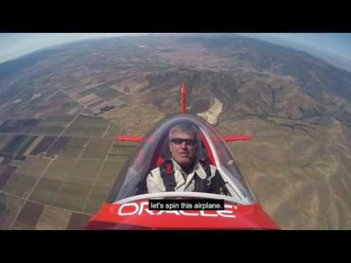 Pilot Sean D. Tucker Demonstrates Aerobatic Tricks