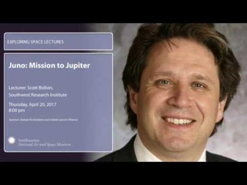 A lecture discussing the Juno Mission and its intent of studying the origin and evolution of Jupiter.