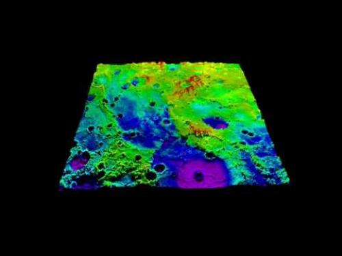 Three-dimensional animation of Mercury's Great Valley