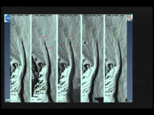 A lecture discussing recent active processes affecting the topography of Mars and how this may impact life on the planet and humans who travel to Mars.