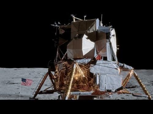 A video about the Apollo Lunar Module and how its two parts allow for landing and taking off from the Moon. 