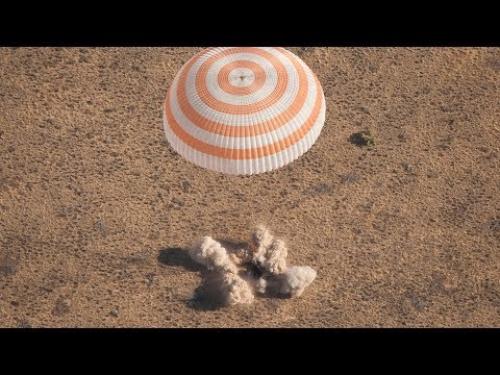 An astronaut explains the process of landing on Earth from outer space.