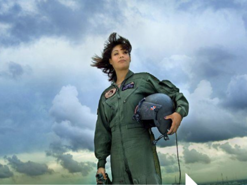 Major Marisol A. Chalas, the first Latina National Guard Black Hawk pilot. 