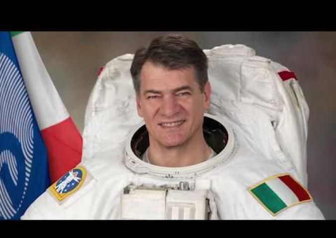 A video of Italian astronaut Paolo Nespoli with another astronaut discussing his work aboard the ISS.