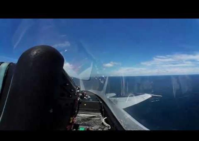 A 360 degree view from inside the cockpit of an F-18 Hornet