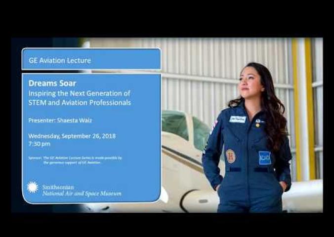 A lecture from an Afghan-American pilot who is the youngest woman to fly across the world alone in a single-engine aircraft.