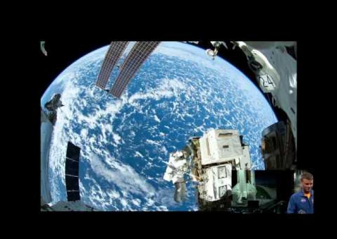 An interview with an astronaut who traveled to the International Space Station and posted many images of the Earth to Twitter.