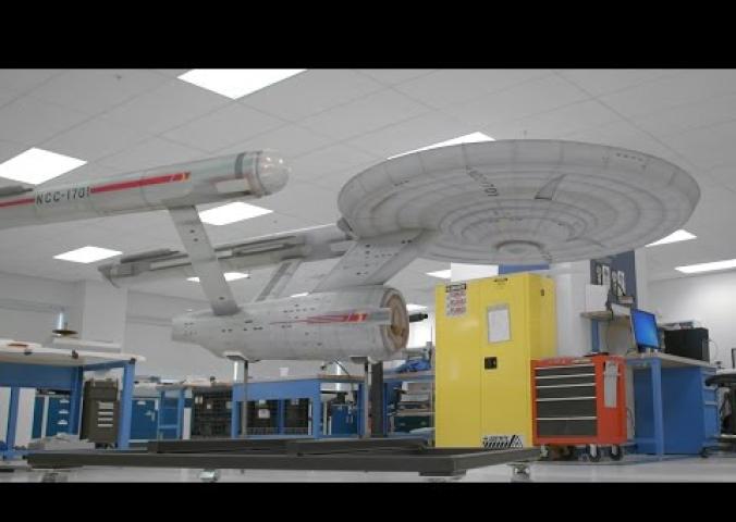 Interview with conservator about the process of conserving the U.S.S. Enterprise studio model.