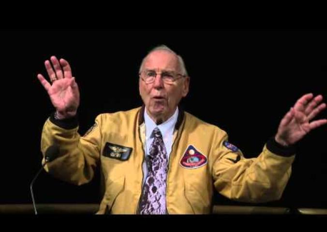 A lecture with Astronaut and pilot Jim Lovell, who has logged 7000 hours in flight and 715 hours in space.