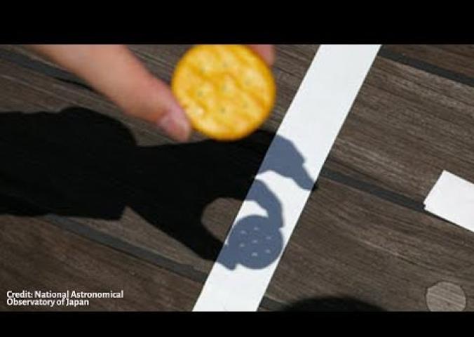 A video providing ways to view an eclipse without solar glasses.