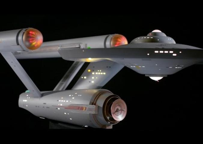 A video discussing how the U.S.S. Enterprise from Star Trek was designed to feature faster-than-light travel.