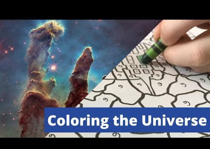 A video about coloring in Hubble Space Telescope and Webb Space Telescope images. 