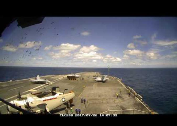A timelapse video of flight operations aboard the USS Dwight D. Eisenhower. 
