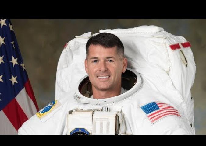 A video featuring an astronaut speaking about his recent trip to space.