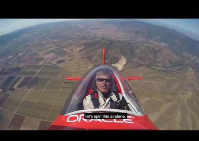 Pilot Sean D. Tucker Demonstrates Aerobatic Tricks