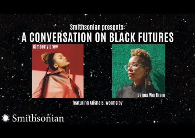 A video of a program discussing Afrofuturism with two African-American authors.
