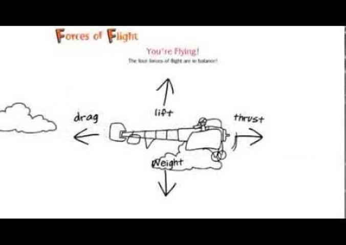 An illustrated video about the four forces of flight. 
