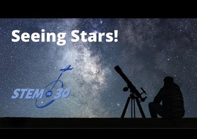 A video explaining how viewers can observe the night sky from their homes.