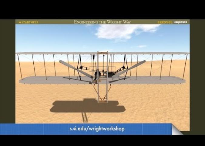 Promotion of an interactive activity about the Wright Brothers and engineering on the National Air and Space Website
