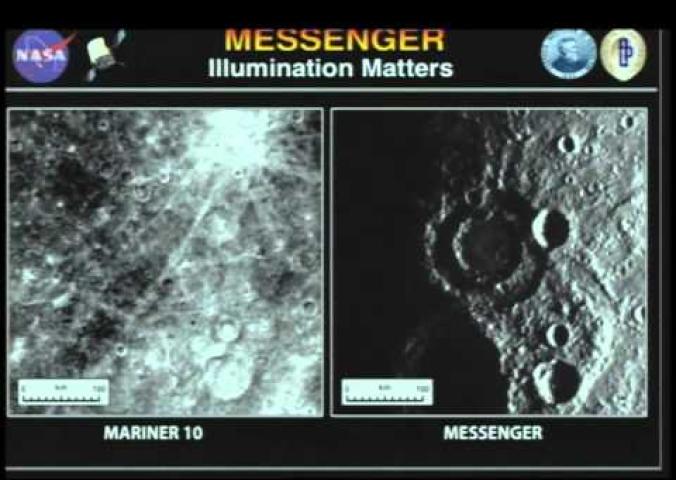 A lecture discussing the MESSENGER Mission and its intention of exploring Mercury for the first time since the 1970s.