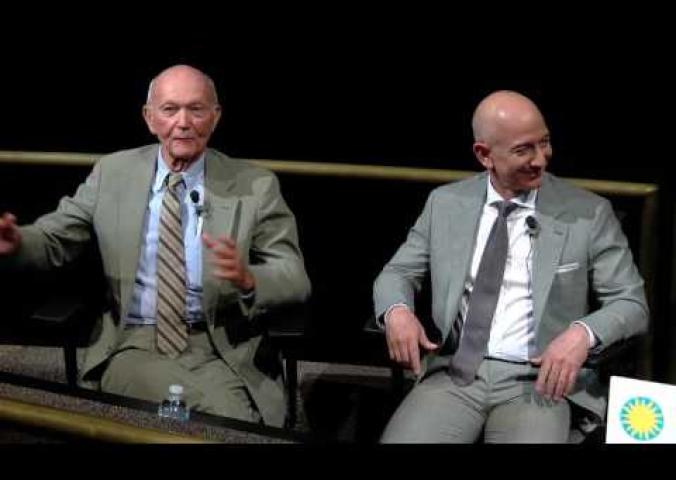 A lecture program with Apollo 11 Astronaut Michael Collins and Amazon and Blue Origin Founder Jeff Bezos about the past, present, and future of space exploration.