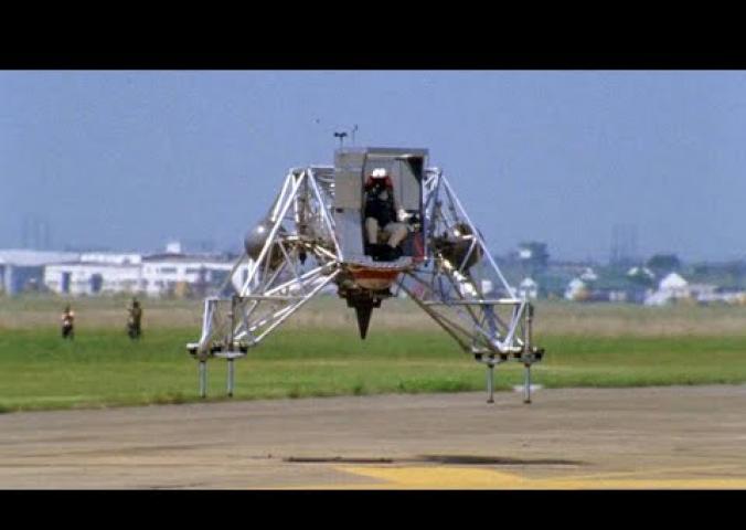 A detailed explanation of how Neil Armstrong used a training vehicle on Earth to learn how to land the Lunar Module.